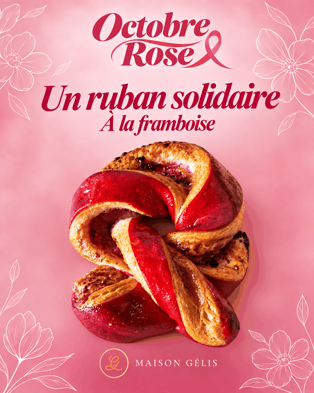 Ruban croissant Octobre Rose