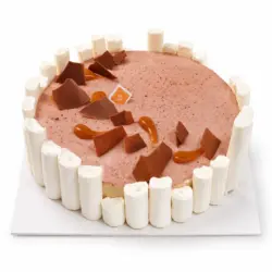 Vacherin glacé Caramel Figue avec meringue et décor caramel