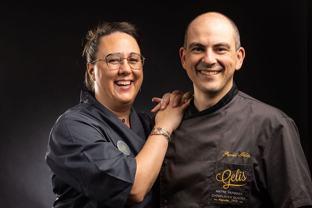 Alexandrine et Pascal Gélis, gérant de la Maison Gélis, boulangerie et pâtisserie à Carbonne